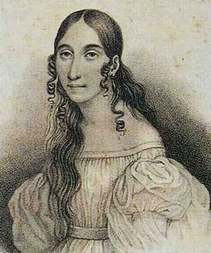 초연 당시 아비가일 역을 맡았던 소프라노 주세피나 스트레포니(Giuseppina Strepponi), 1840년경