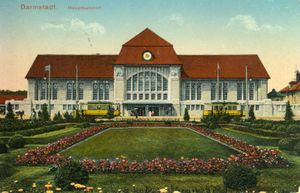 1912년에 개장한 새로운 다름슈타트 중앙역(다름슈타트 중앙역).