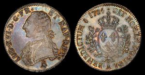 루이 16세의 에퀴, 1784년