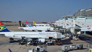 국제 터미널의 다양한 항공기