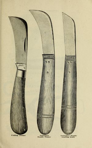 일반적인 접붙이기용 칼의 모습