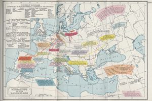4세기~5세기 알란족의 이동 경로 (북카프카스 출발)