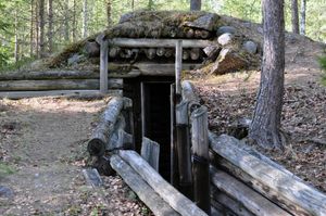 만네르하임 선은 계속 전쟁 동안 소련과 싸운 핀란드군이 사용했다. (2011년 핀란드 루마키 촬영)