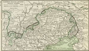 오스트리아-헝가리에 대한 이탈리아의 최대 진격 지점, 이탈리아 북동부