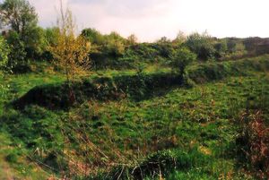 옛 "탄넨베르크 전승 기념비"가 있던 곳(제2차 세계 대전 후 흔적도 없이 파괴됨). 1998년 촬영.