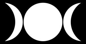 달의 삼중 여신 상징.