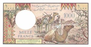 1000 프랑 지폐 뒷면