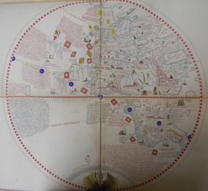 1492년 누른베르크에서 제작된 마르틴 베하임의 지구본 서반구.