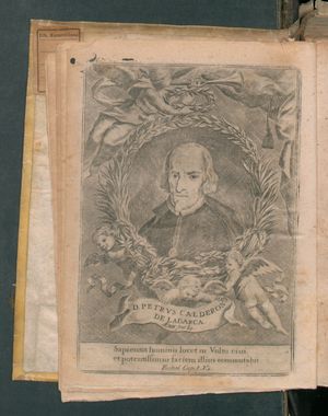 칼데론 데 라 바르카의 초상화, Primera parte de Comedias verdaderas (1726)에서