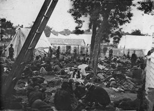 세비지 역 전투(1862년) 이후의 야전 병원