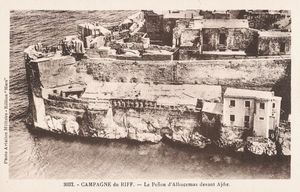 1925년경 알우세마스 암석의 항공 사진