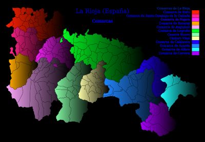 라리오하주의 코마르카 구분