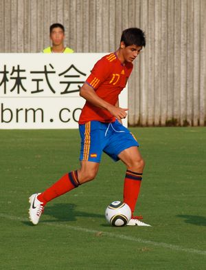 2010년, 스페인 U-19 국가대표팀에서 활약하는 모라타