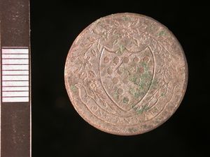 1775년경 콘월 공작의 문장이 새겨진 은도금 주석 합금 단추