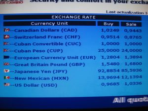 2013년 공항의 환율.