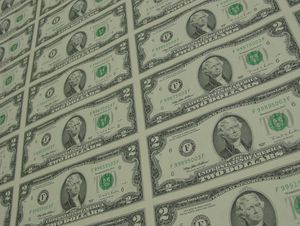 1995년 시리즈 2달러 지폐 미사용 시트(32매)