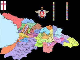 2010년 기준 조지아 사도 자치 정교회의 교구