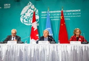 2022년 UN 생물다양성 회의에 참석한 UNEP 사무총장 인거 안데르센