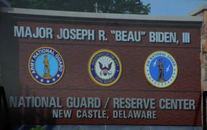 바이든 사후 그의 명예를 기리기 위해 이름이 바뀐 델라웨어 주방위군 합동본부 건물, 뉴캐슬