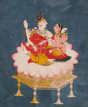 18세기 작품으로 시바와 파르바티, 그리고 그들의 아들인 가네샤와 카르티케야를 묘사하고 있다.