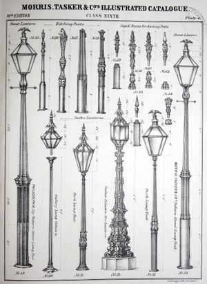 1871년 카탈로그에 나오는 가로등