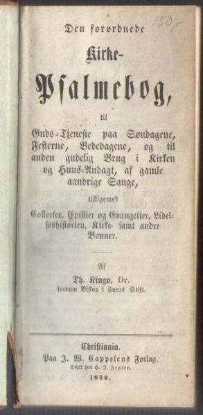 킹고의 찬송가, 1859년 판