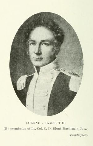 1818년부터 1822년까지 영국 동인도 회사의 우다이푸르 정치 대리인 제임스 토드