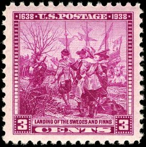 윌밍턴 건설 우표 (신스웨덴 참조)