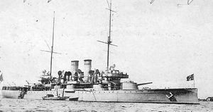 1903년 스웨덴 장갑순양함 바사함이 게양한 스웨덴-노르웨이 합동기