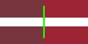 국기의 물리적 버전과 디지털 버전 비교