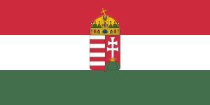 1874년부터 1896년까지의 헝가리 왕국 깃발.