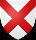 Argent a saltire gules