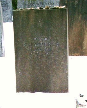 취리히의 Oberer Friesenberg 유대인 묘지에 있는 클렘페러의 무덤.