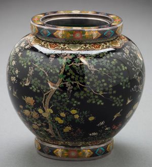 교토(Kyoto) 칠보 향로, 나미카와 야스유키(Namikawa Yasuyuki) (1845–1927) 작품