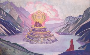 니콜라스 로에리히(Nicholas Roerich) "뱀을 정복한 나가르주나"(1925)