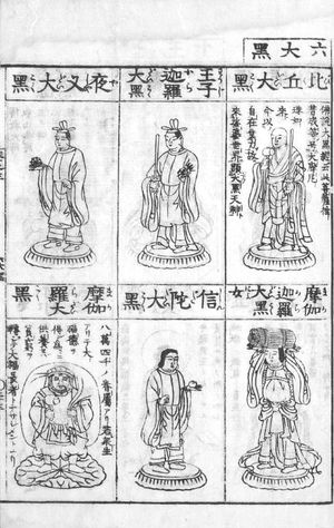 「불조취(仏像図彙)」에 나오는 육대흑천(六大黒)