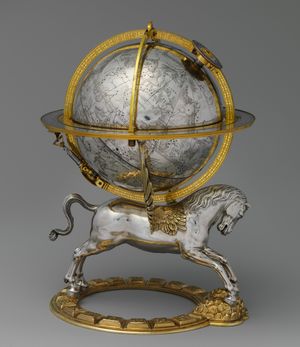 Celestial globe with clockwork, made for the Kunstkammer of Rudolf&nbsp;II, 1579