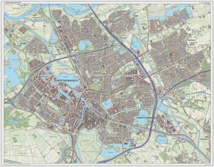 2014년 3월 기준 스헤르토헨보스(’s-Hertogenbosch)의 네덜란드 지형도