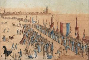 Hindeloopen}}의 즈위더해에서 열린 스피드스케이팅 경기 (1828년)