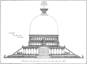 아힌 포쉬 탑은 쿠샨 왕조 시대인 서기 2세기에 헌정되었으며, 카니슈카 1세의 동전을 포함하고 있다.