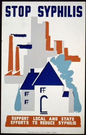 1940년대 미국 공공산업진흥국의 매독 관련 포스터