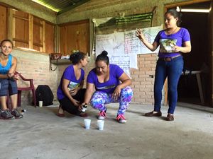 니카라과에서 유기농 토양 검사 교육