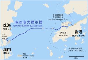 HKZM 다리의 경로