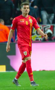 2019년 3월 스웨덴과의 경기에서 루마니아 대표팀으로 활약하는 하지