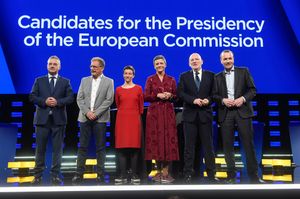 무대에 선 후보들