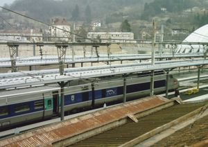 제네바행 TGV 열차 도착