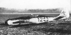 1945년 1월 1일 보덴플라테 작전 중 불시착한 JG&nbsp;54의 Fw 190 D-9