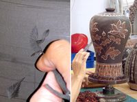 상감청자 제작 풍경