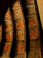 붓다의 생애 순환을 묘사한 채색 천장