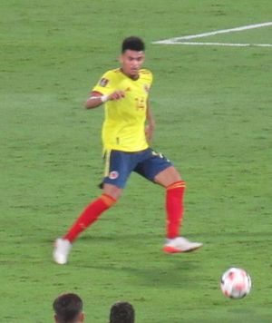 2022년 콜롬비아 국가대표팀에서 활약하는 디아스